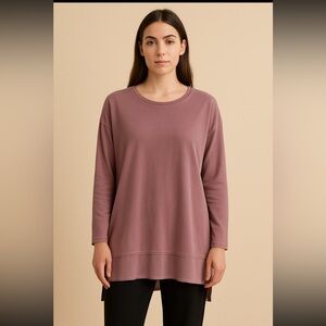 MarlaWynne Long Sleeve Velvet Tunic Woman Large Pink Coquette Goblin Soft Girl